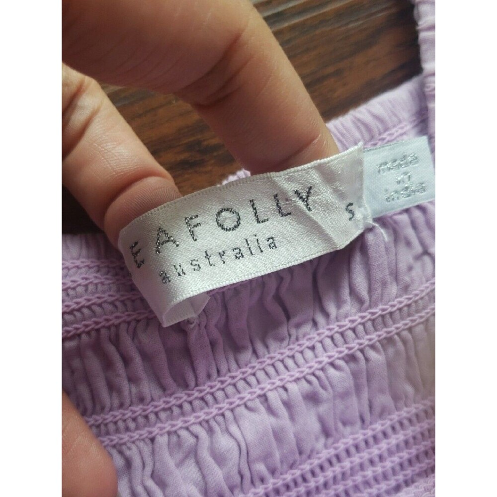 Seafolly Light Lavender Smocked Maxi Dress Size Small Summer Sundress Vacation - Picture 4 of 5